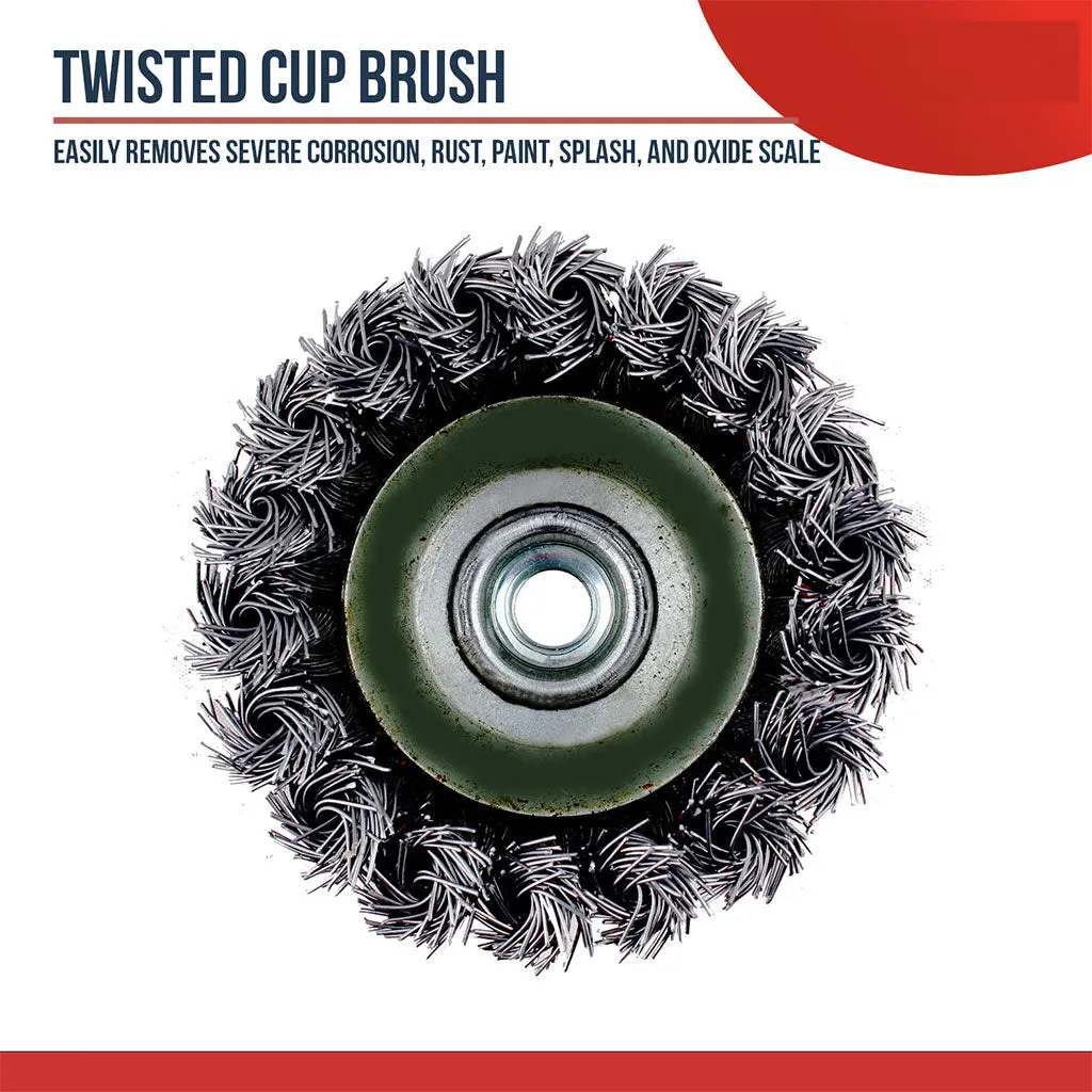 0195 Wire Wheel Cup Brush (Black)