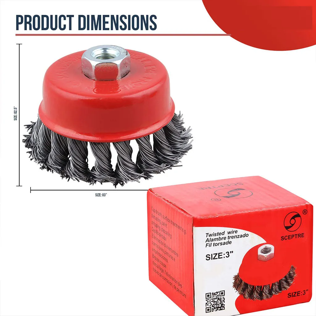 0195 Wire Wheel Cup Brush (Black)
