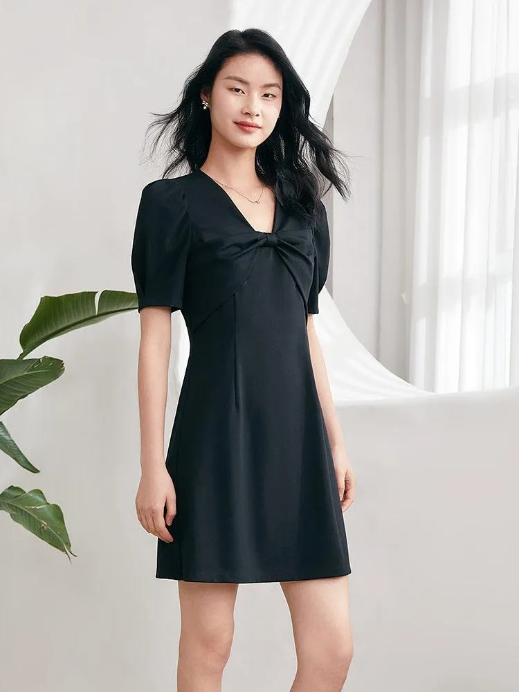 A-shape Bowknot Dress