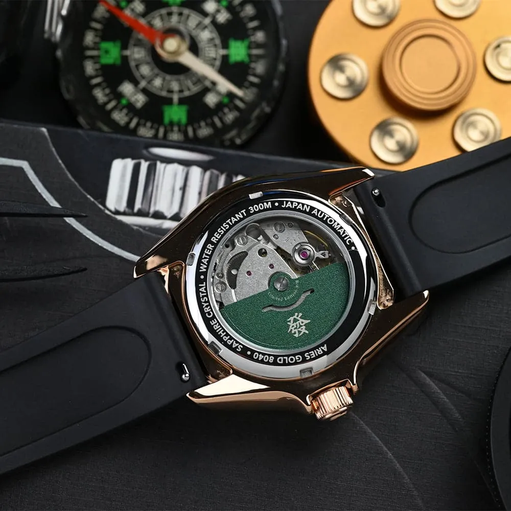 AG Collective White Dial Black Silicone Strap Men Watch G 9040 MAH