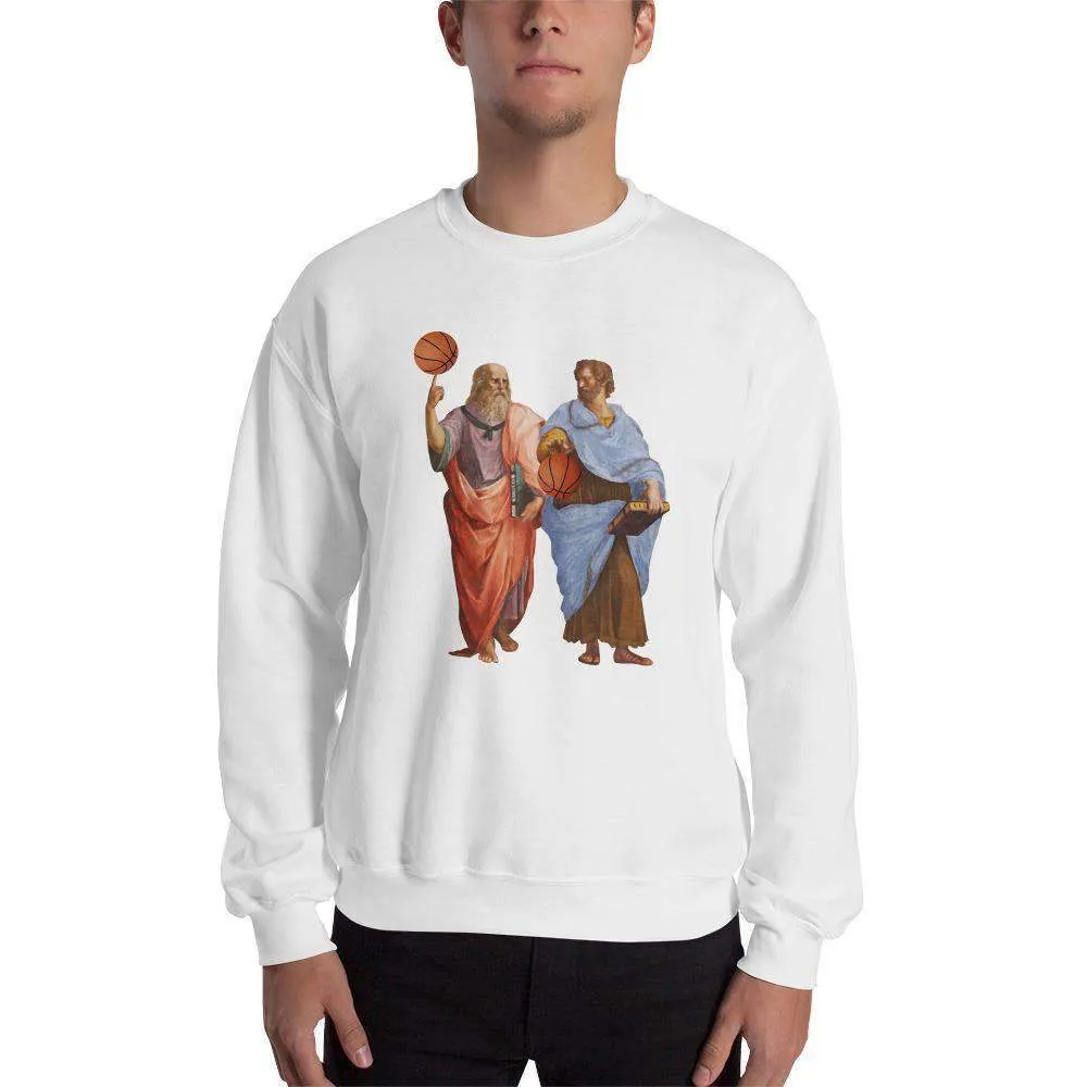 Aristotle and Plato with Basketballs - Sweatshirt
