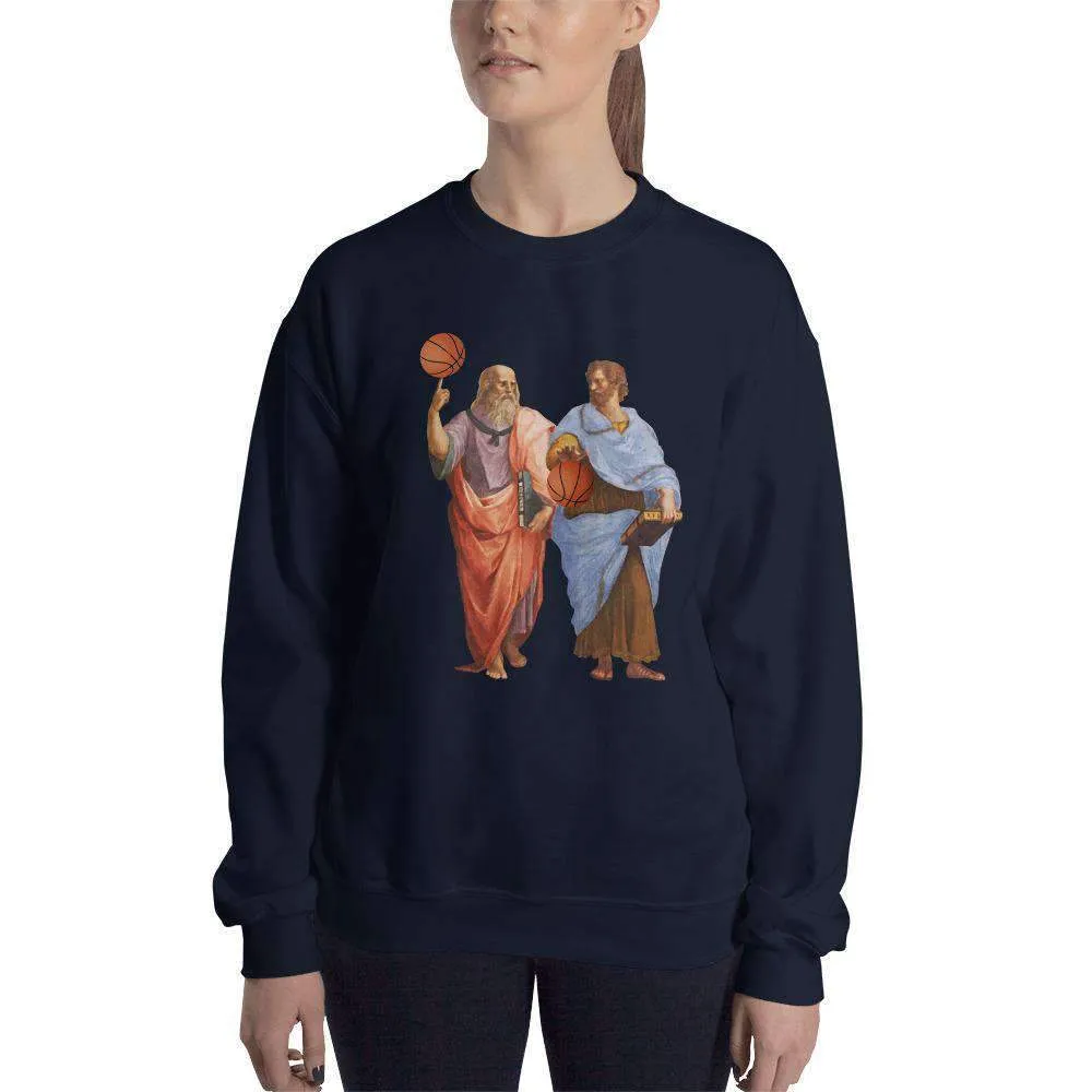 Aristotle and Plato with Basketballs - Sweatshirt