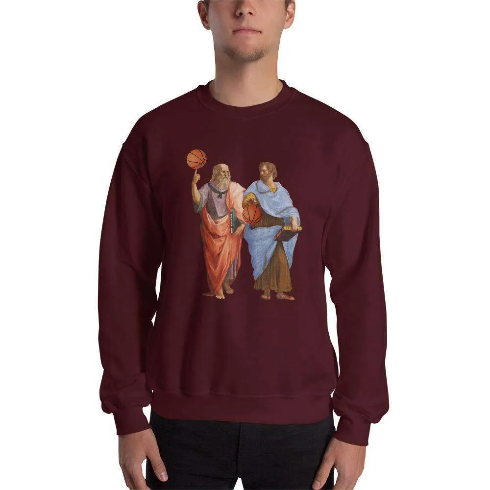 Aristotle and Plato with Basketballs - Sweatshirt
