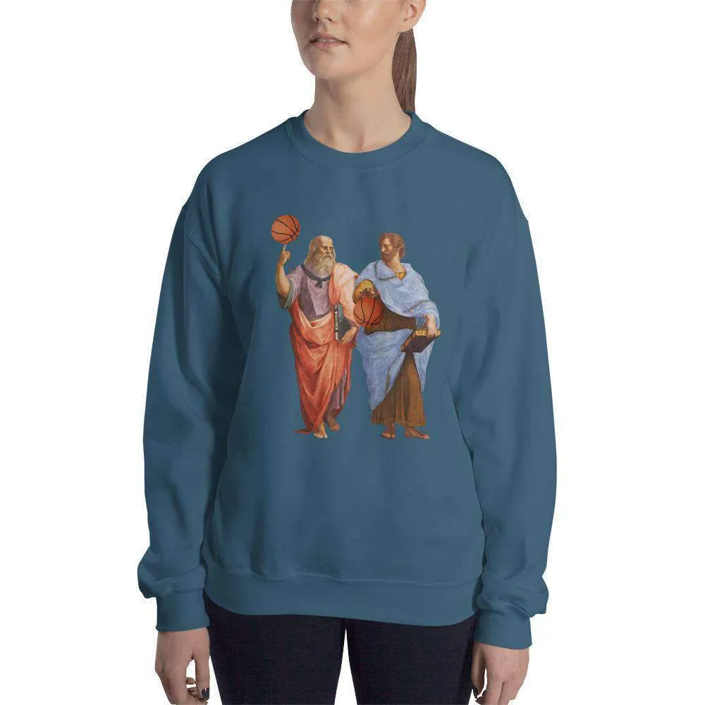 Aristotle and Plato with Basketballs - Sweatshirt