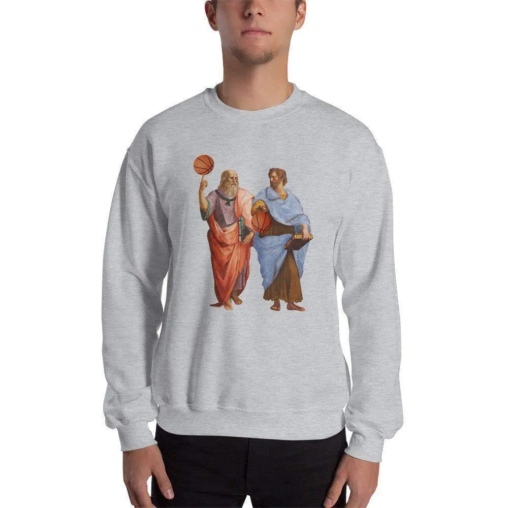 Aristotle and Plato with Basketballs - Sweatshirt