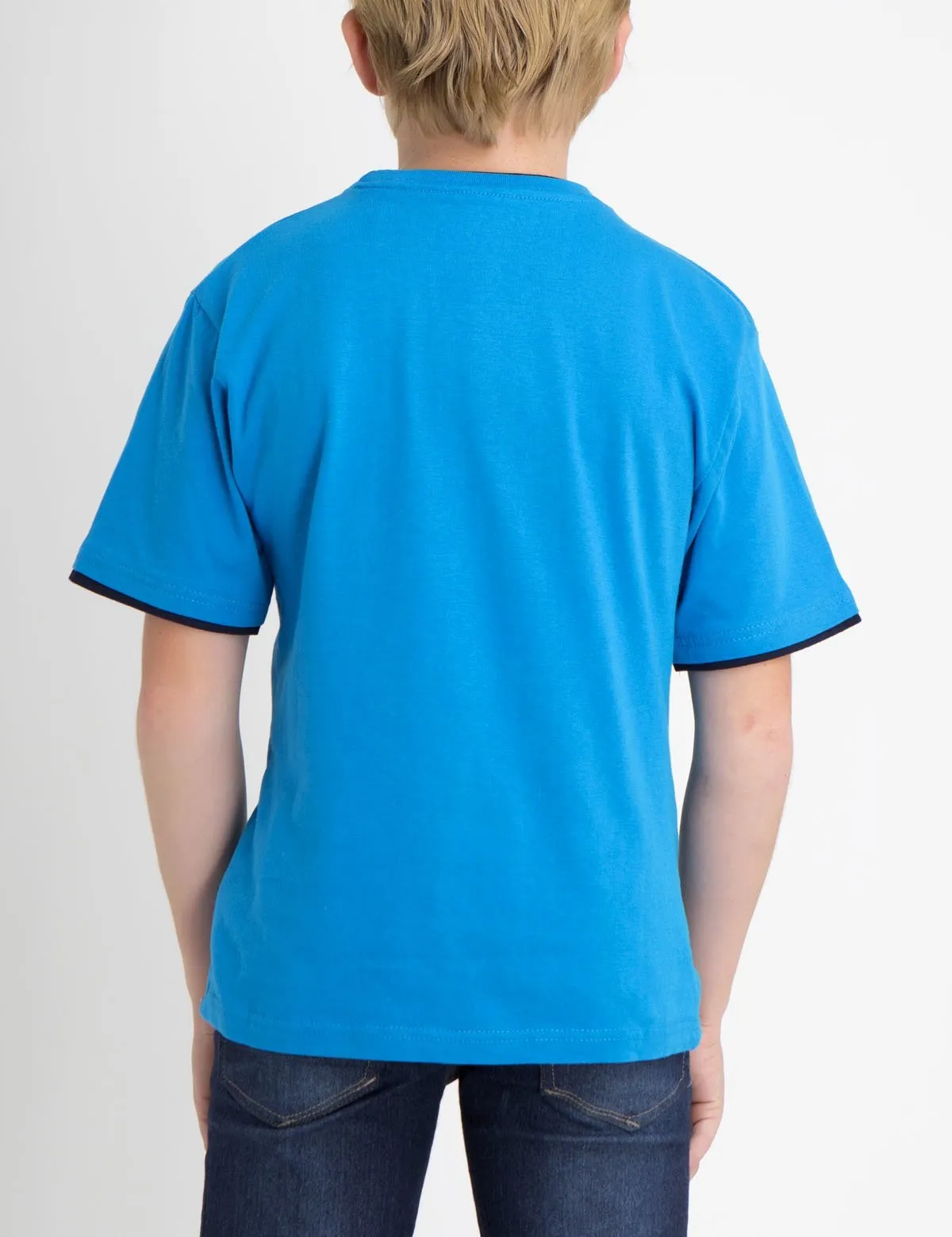 Boys Crew Neck Multi-Color Logo T-Shirt