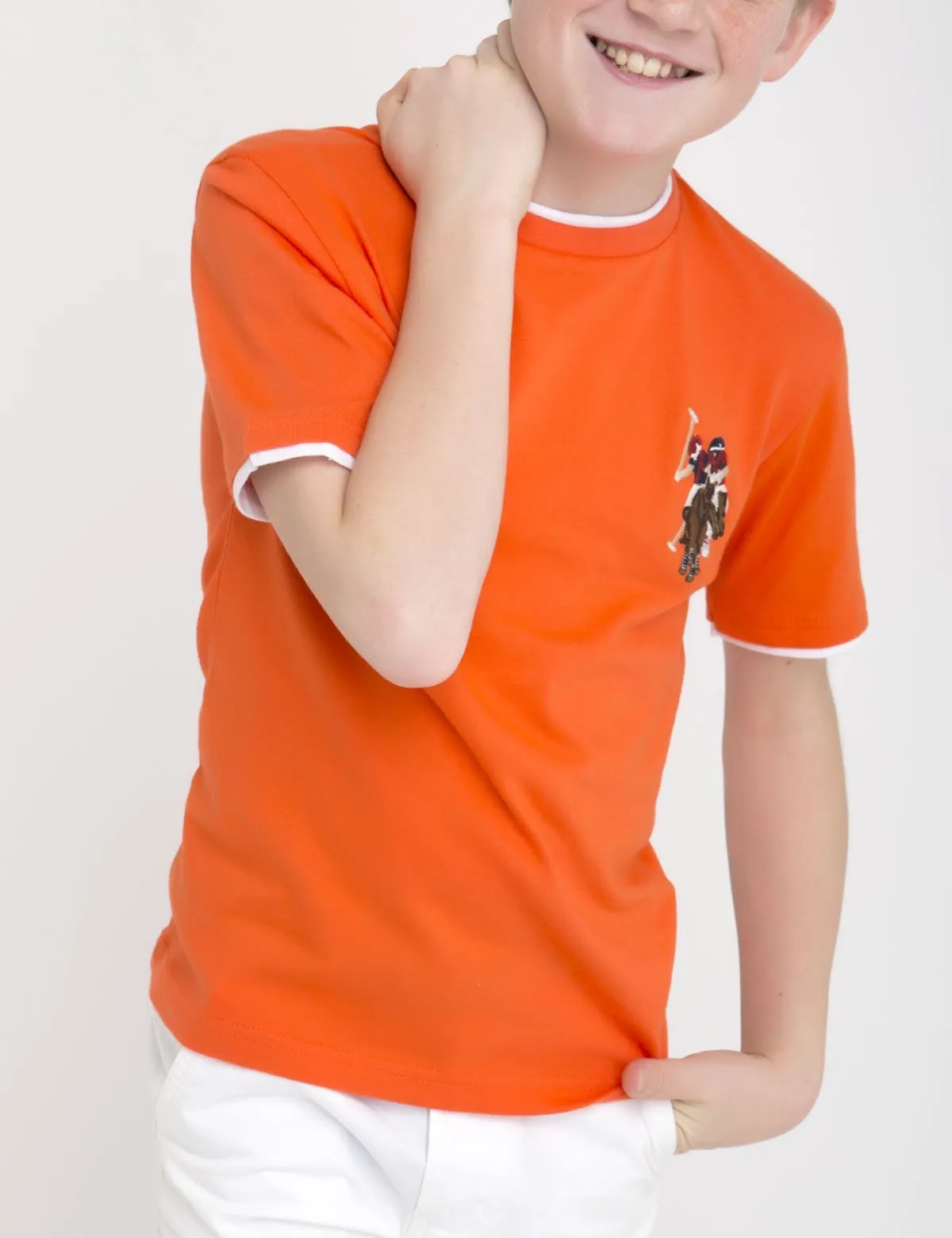 Boys Crew Neck Multi-Color Logo T-Shirt