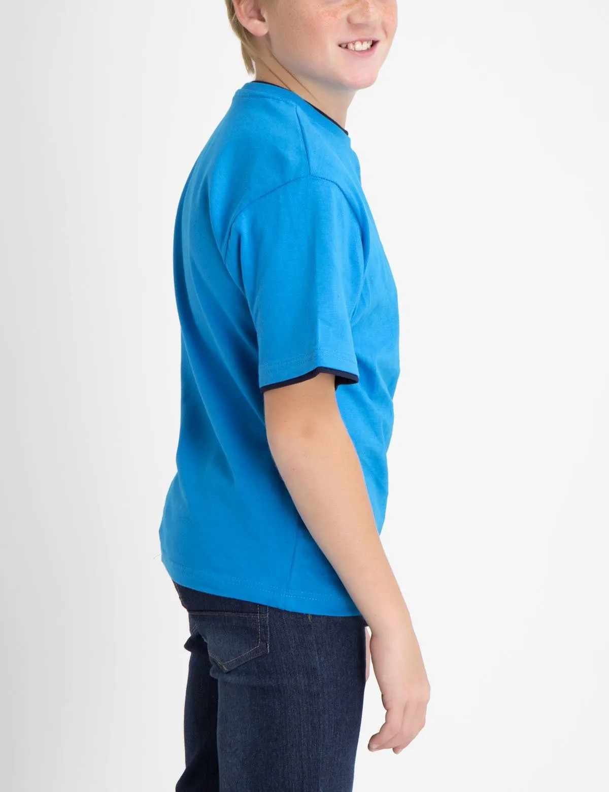 Boys Crew Neck Multi-Color Logo T-Shirt