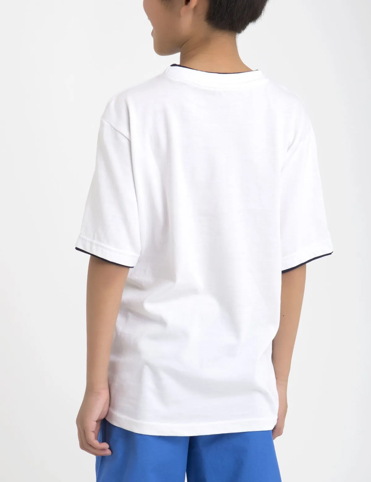 Boys Crew Neck Multi-Color Logo T-Shirt