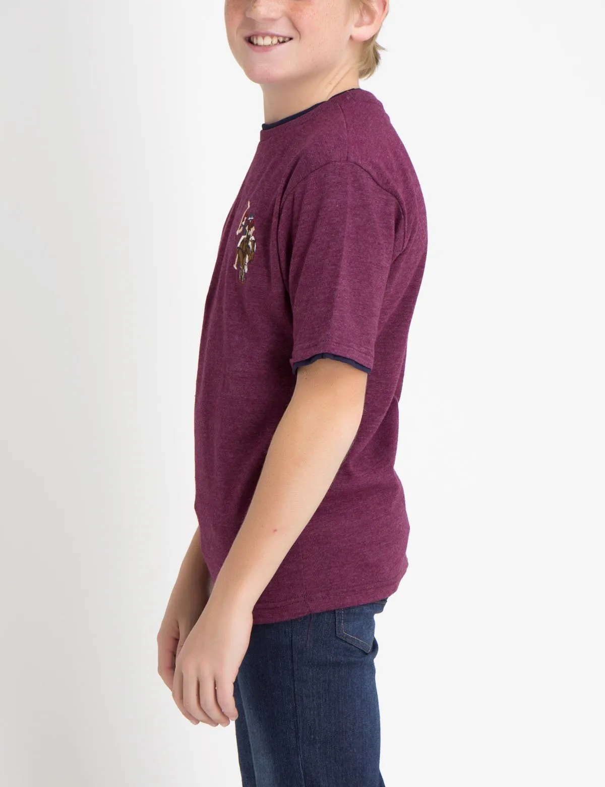 Boys Crew Neck Multi-Color Logo T-Shirt