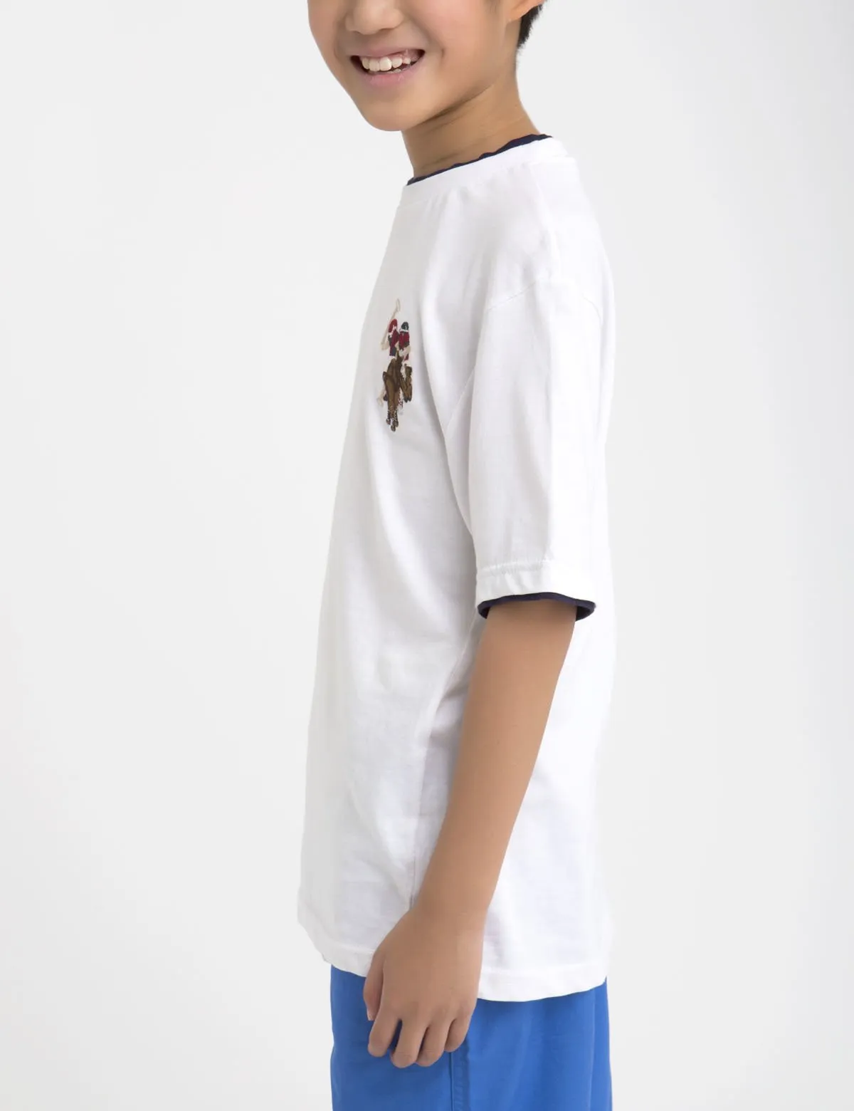 Boys Crew Neck Multi-Color Logo T-Shirt
