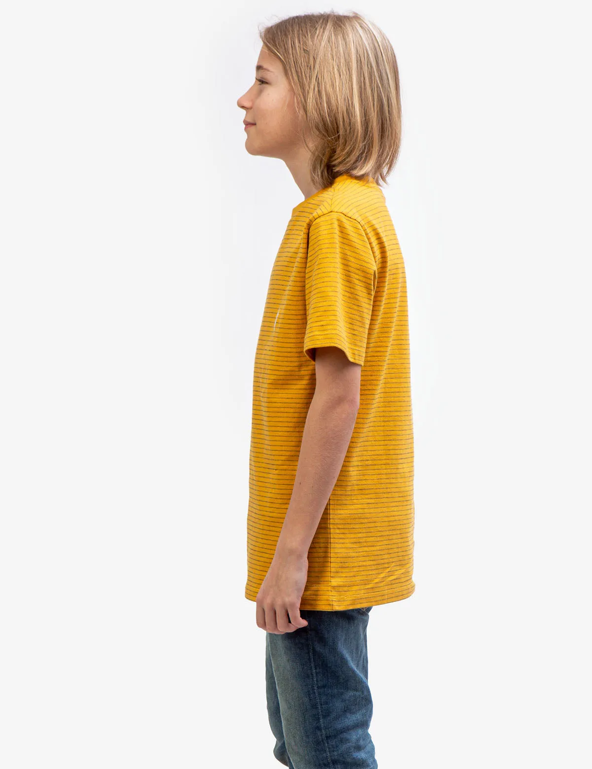 BOYS DASH STRIPE CREW NECK T-SHIRT