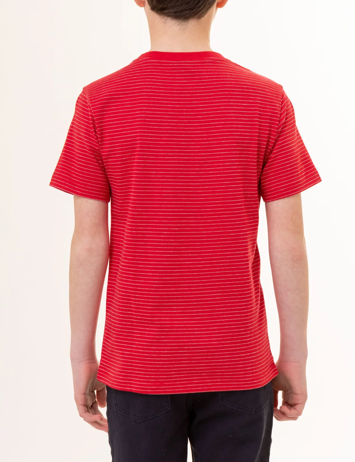 BOYS DASH STRIPE CREW NECK T-SHIRT