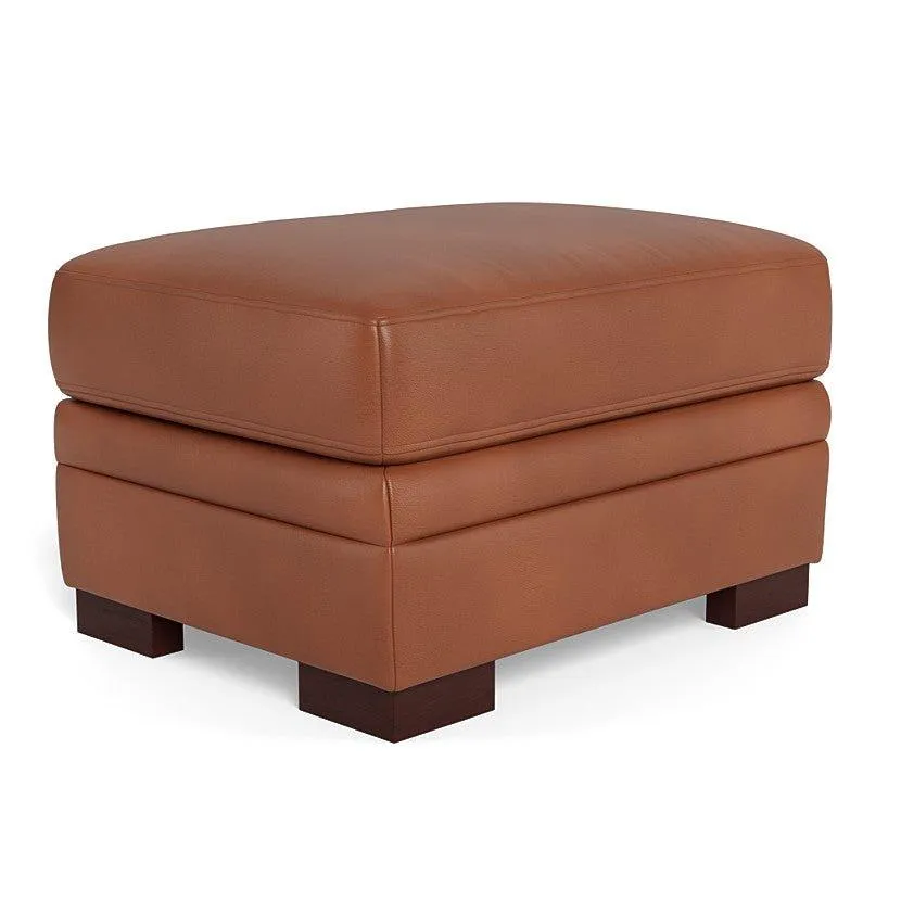 Brooks Leather Ottoman