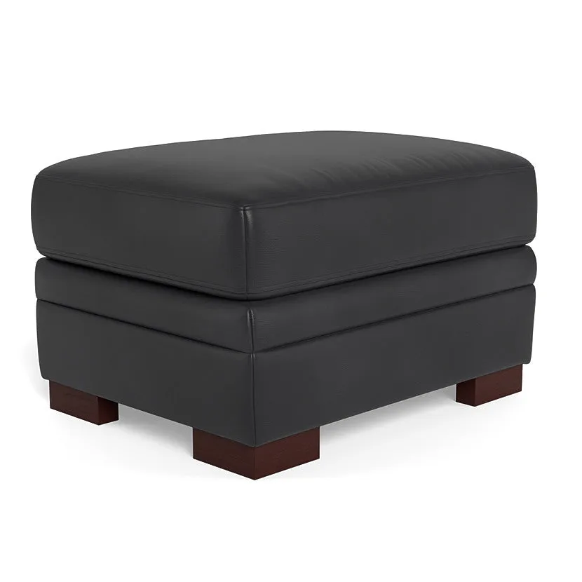 Brooks Leather Ottoman