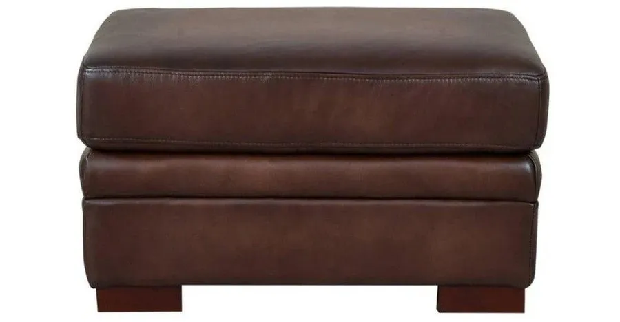Brooks Leather Ottoman