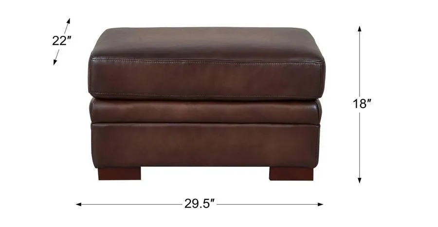Brooks Leather Ottoman