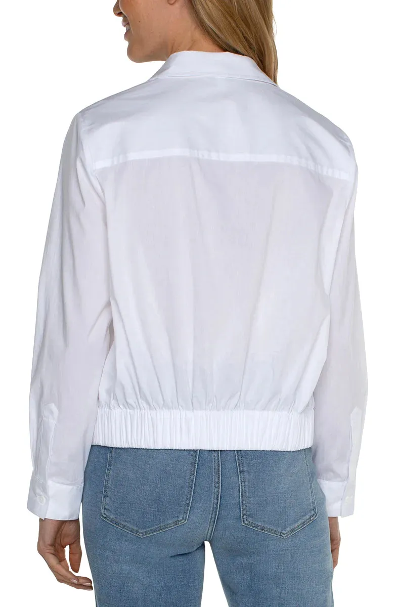 Button Front with Elastic Back Waist