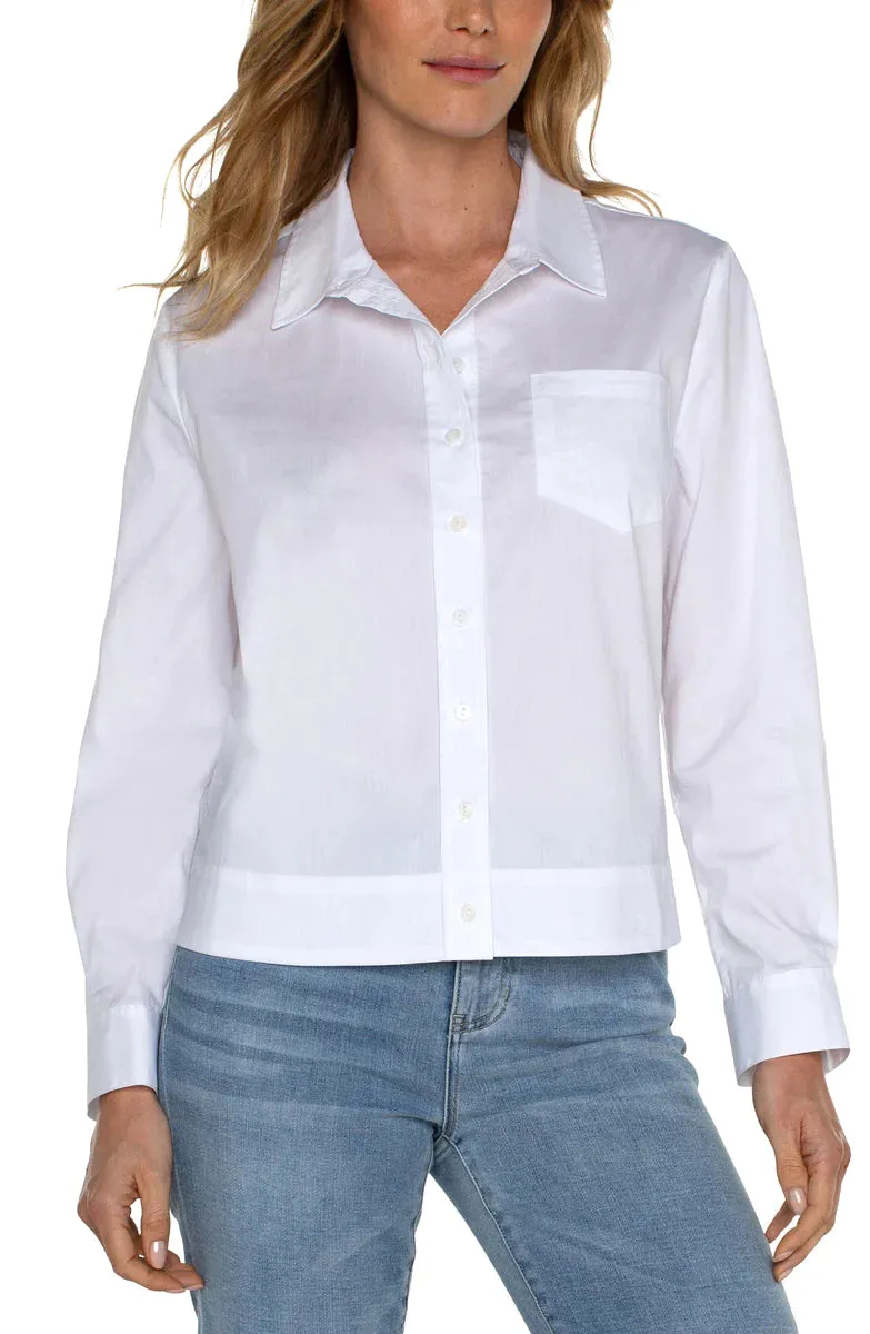 Button Front with Elastic Back Waist