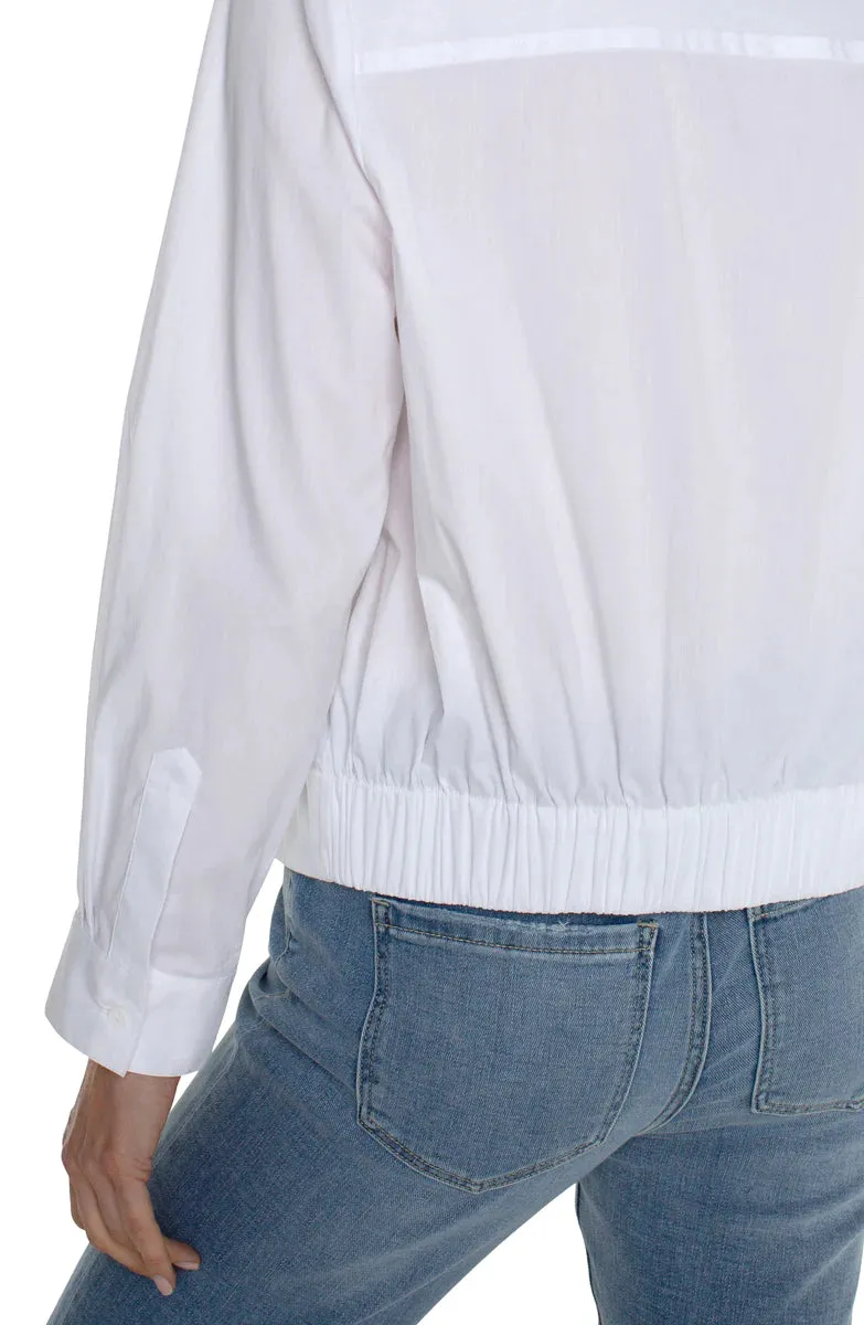 Button Front with Elastic Back Waist