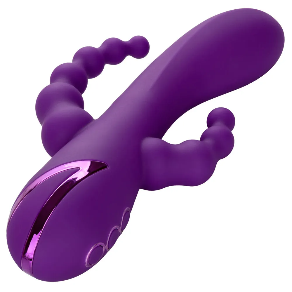 California Dreaming Long Beach Bootylicious DP Beaded Rabbit Vibrator