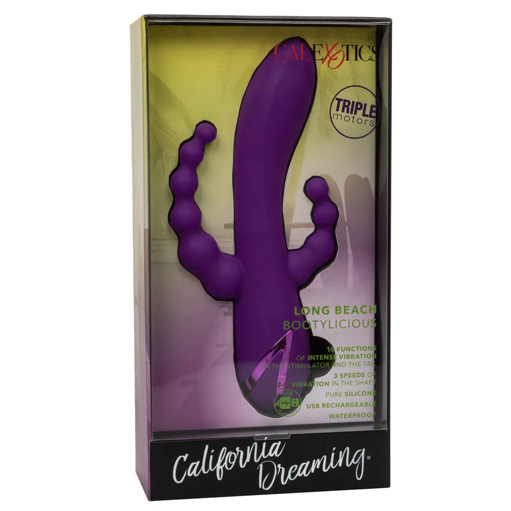 California Dreaming Long Beach Bootylicious DP Beaded Rabbit Vibrator