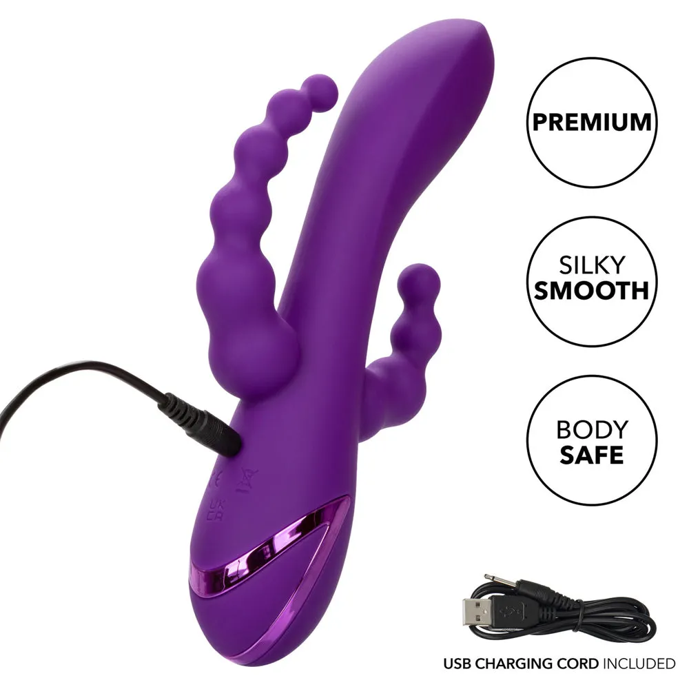 California Dreaming Long Beach Bootylicious DP Beaded Rabbit Vibrator