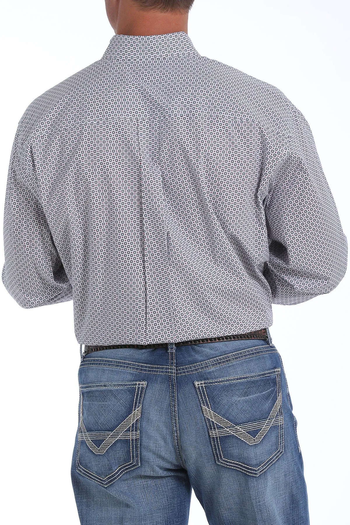 Cinch Men's Printed Long-Sleeve Button-Down Shirt