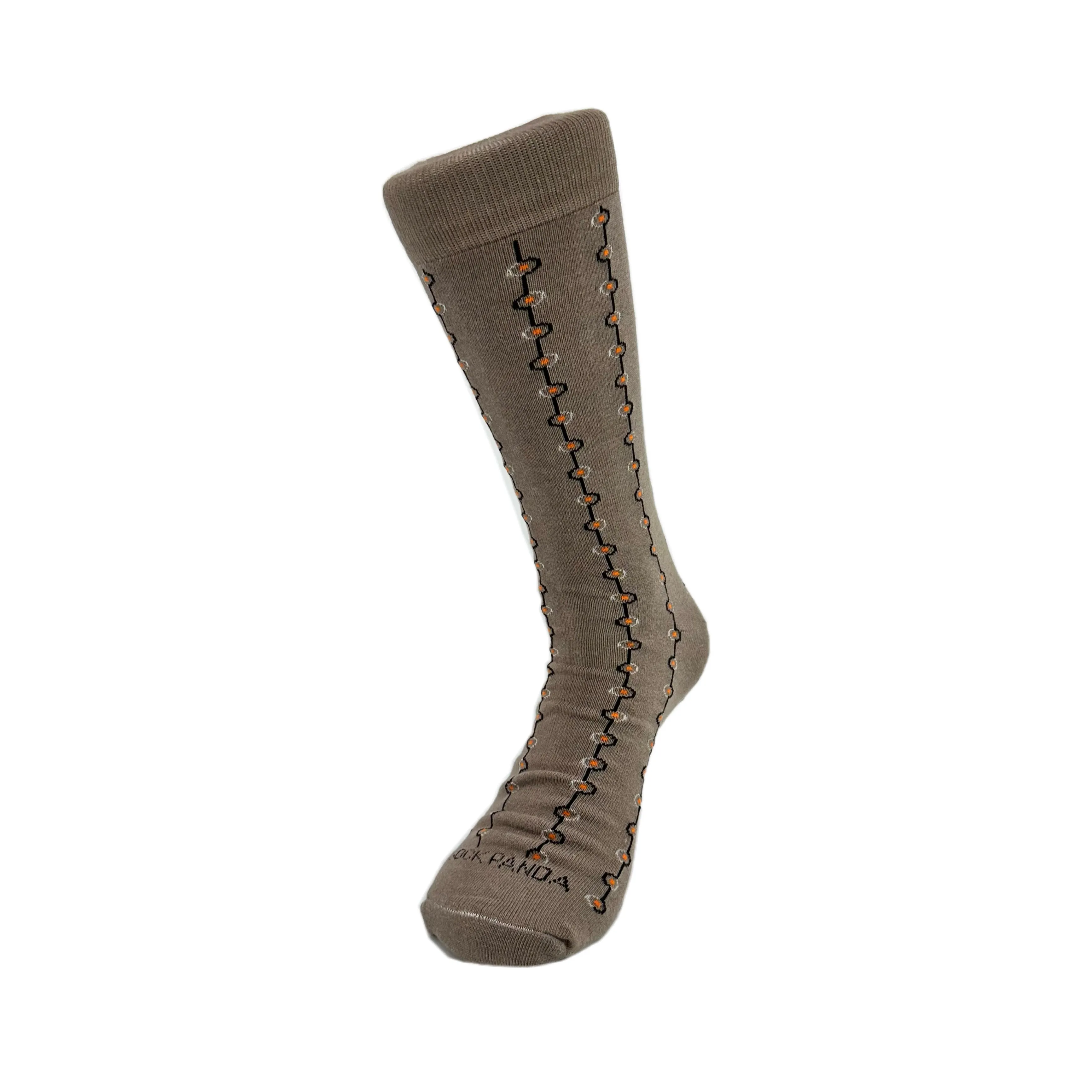 Classy Brown Patterned Socks from the Sock Panda (Adult Large - Men's Shoe Sizes 8-12)