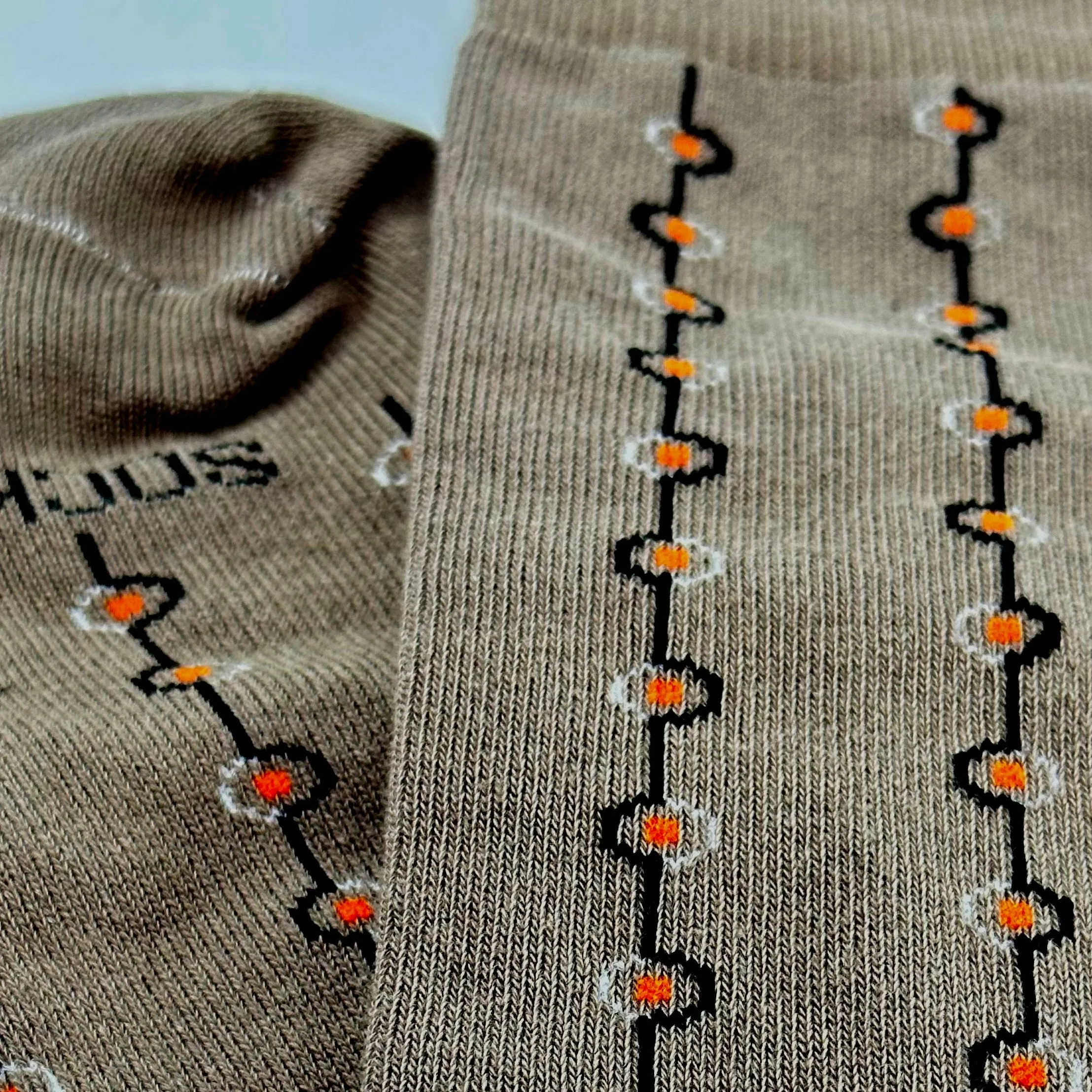 Classy Brown Patterned Socks from the Sock Panda (Adult Large - Men's Shoe Sizes 8-12)