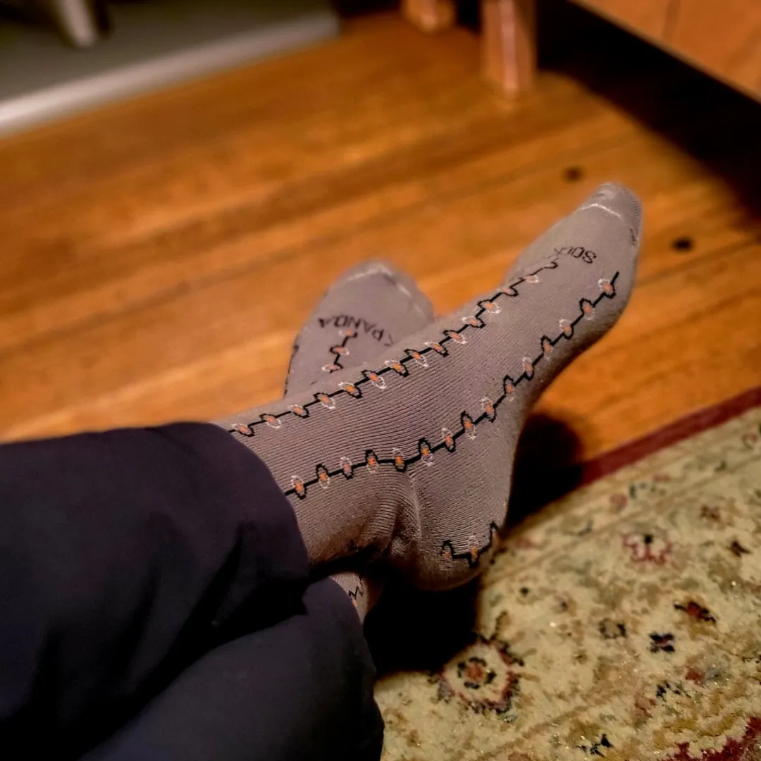 Classy Brown Patterned Socks from the Sock Panda (Adult Large - Men's Shoe Sizes 8-12)