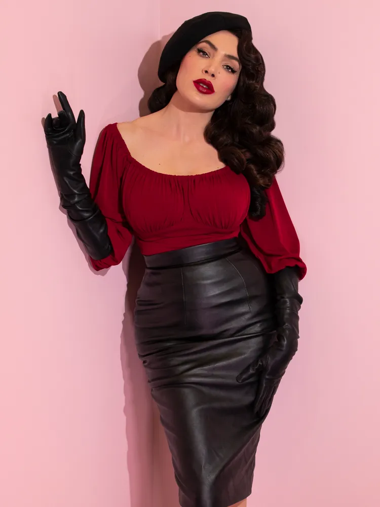 COMING BACK SOON - Vacation Blouse in Dark Rose Red - Vixen by Micheline Pitt