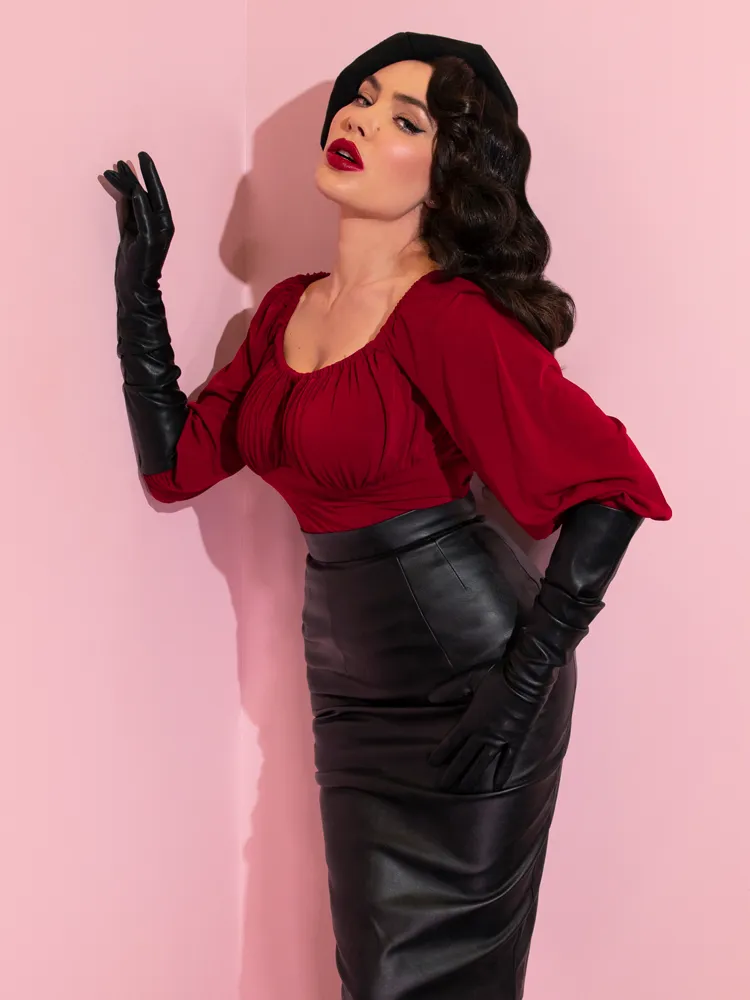 COMING BACK SOON - Vacation Blouse in Dark Rose Red - Vixen by Micheline Pitt