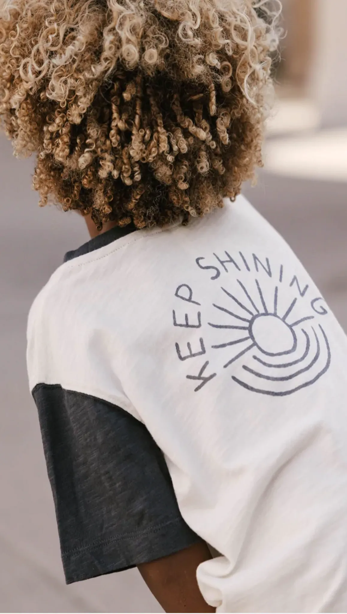 Contrast Tee - Keep Shining