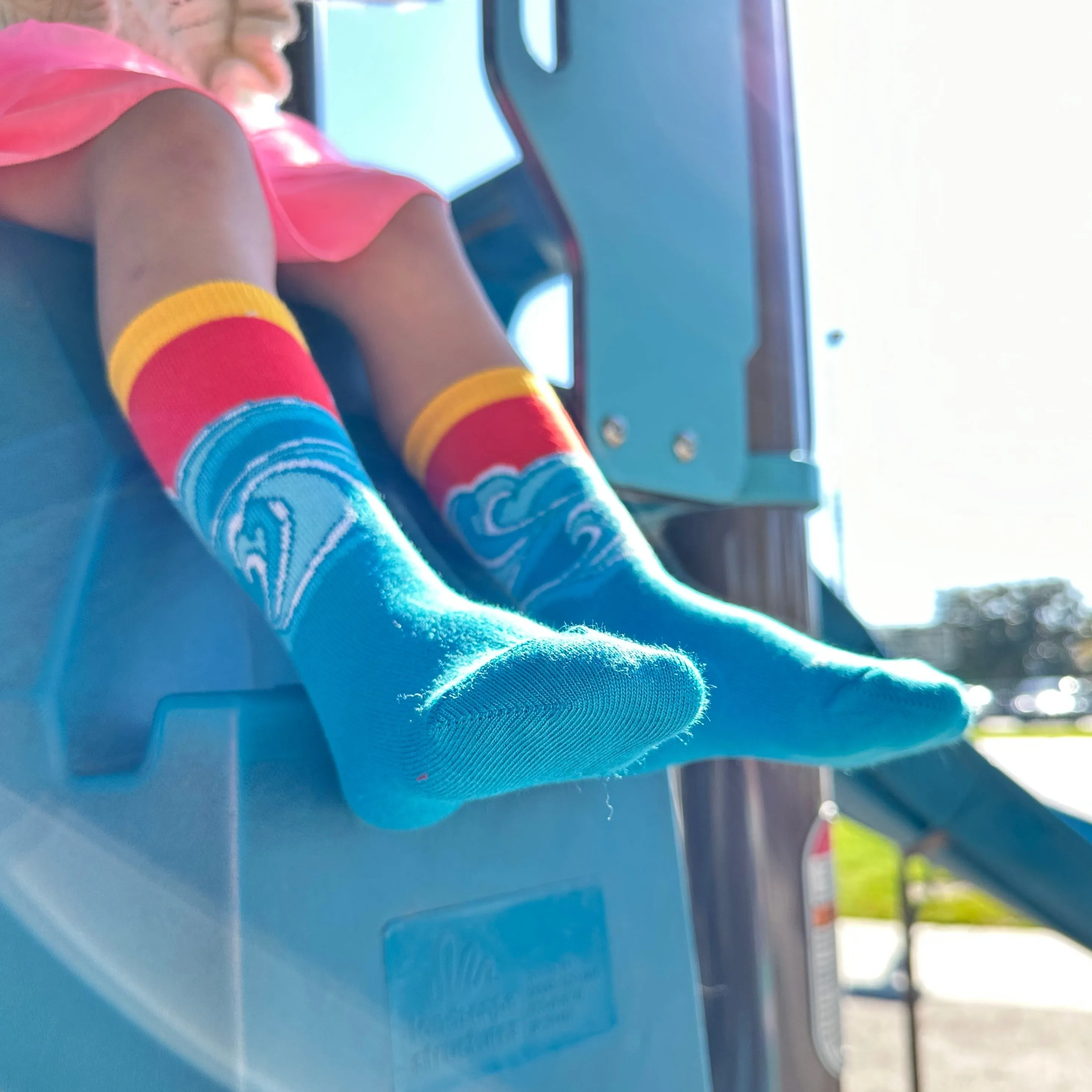Cool Beach Ocean Wave Socks from the Sock Panda (Ages 3-7)