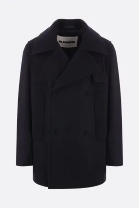 double-breasted wool peacoat