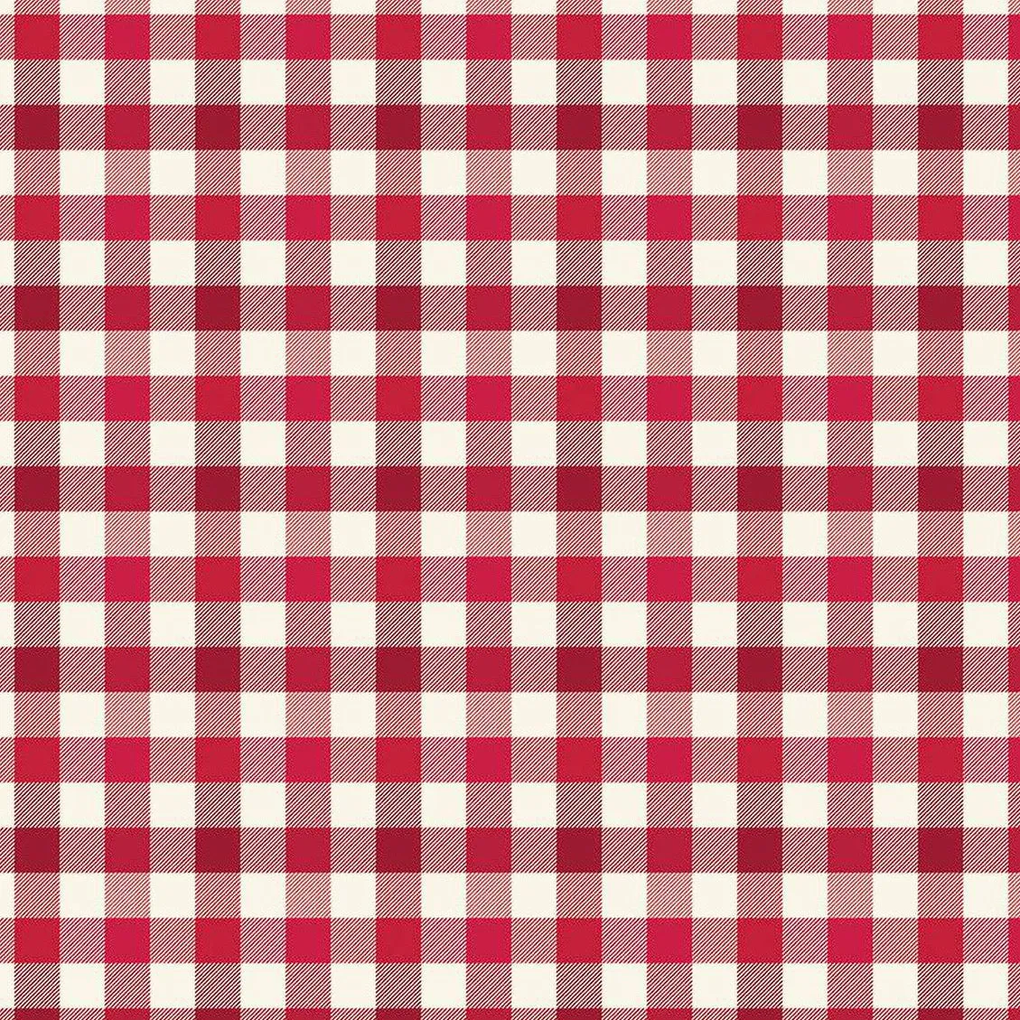 Flannel Old Fashioned Christmas Check Red