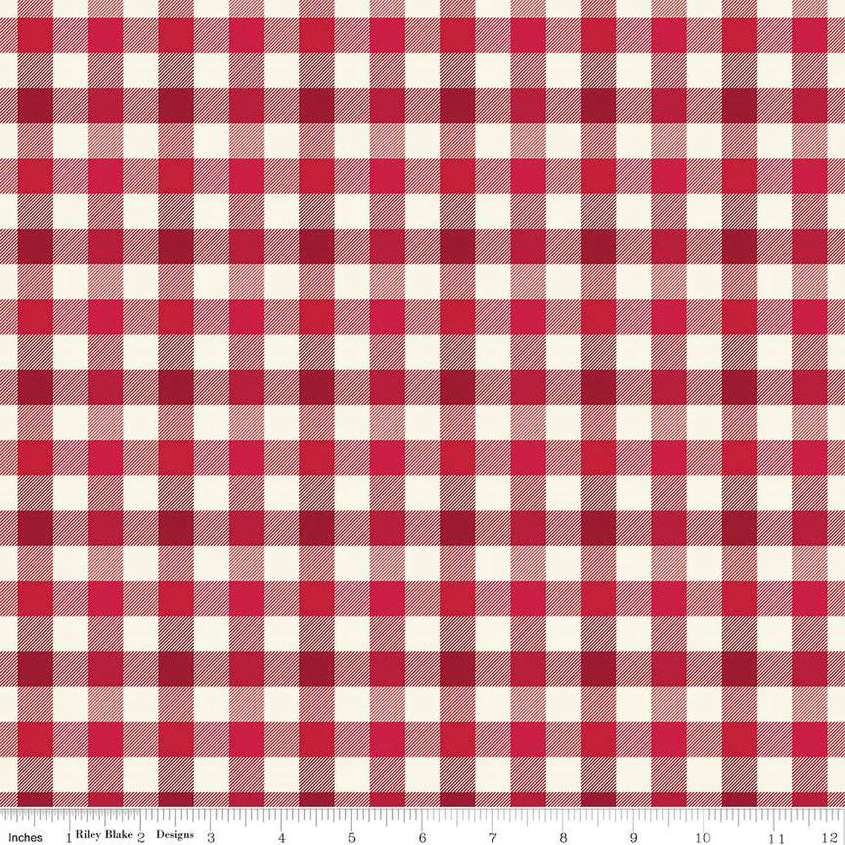 Flannel Old Fashioned Christmas Check Red