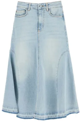 Flared Denim Skirt.