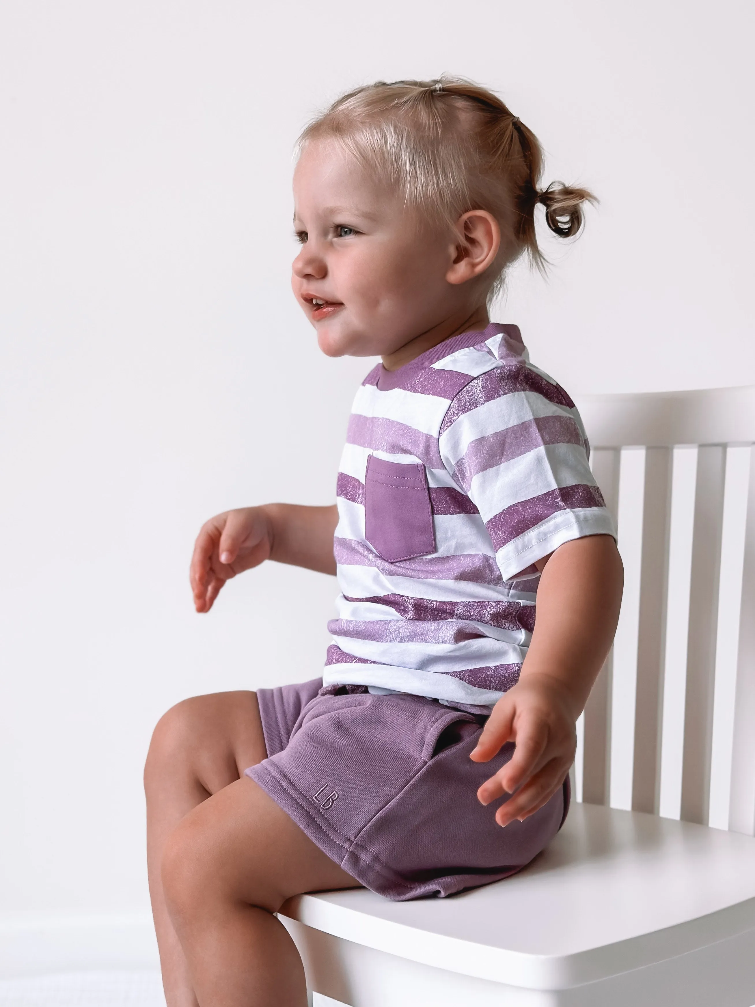 Girl's Sweatshort - Dusty Plum