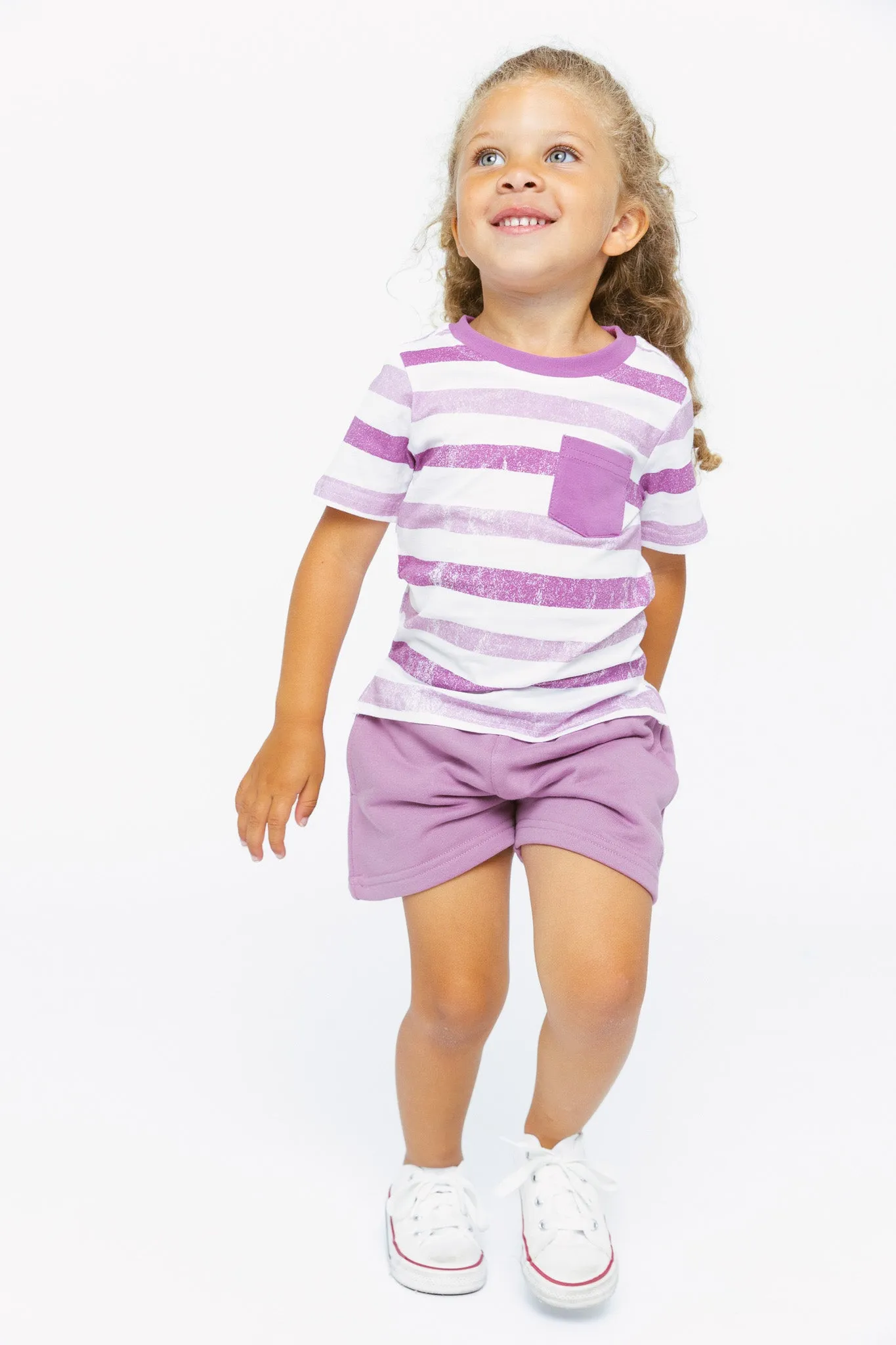 Girl's Sweatshort - Dusty Plum