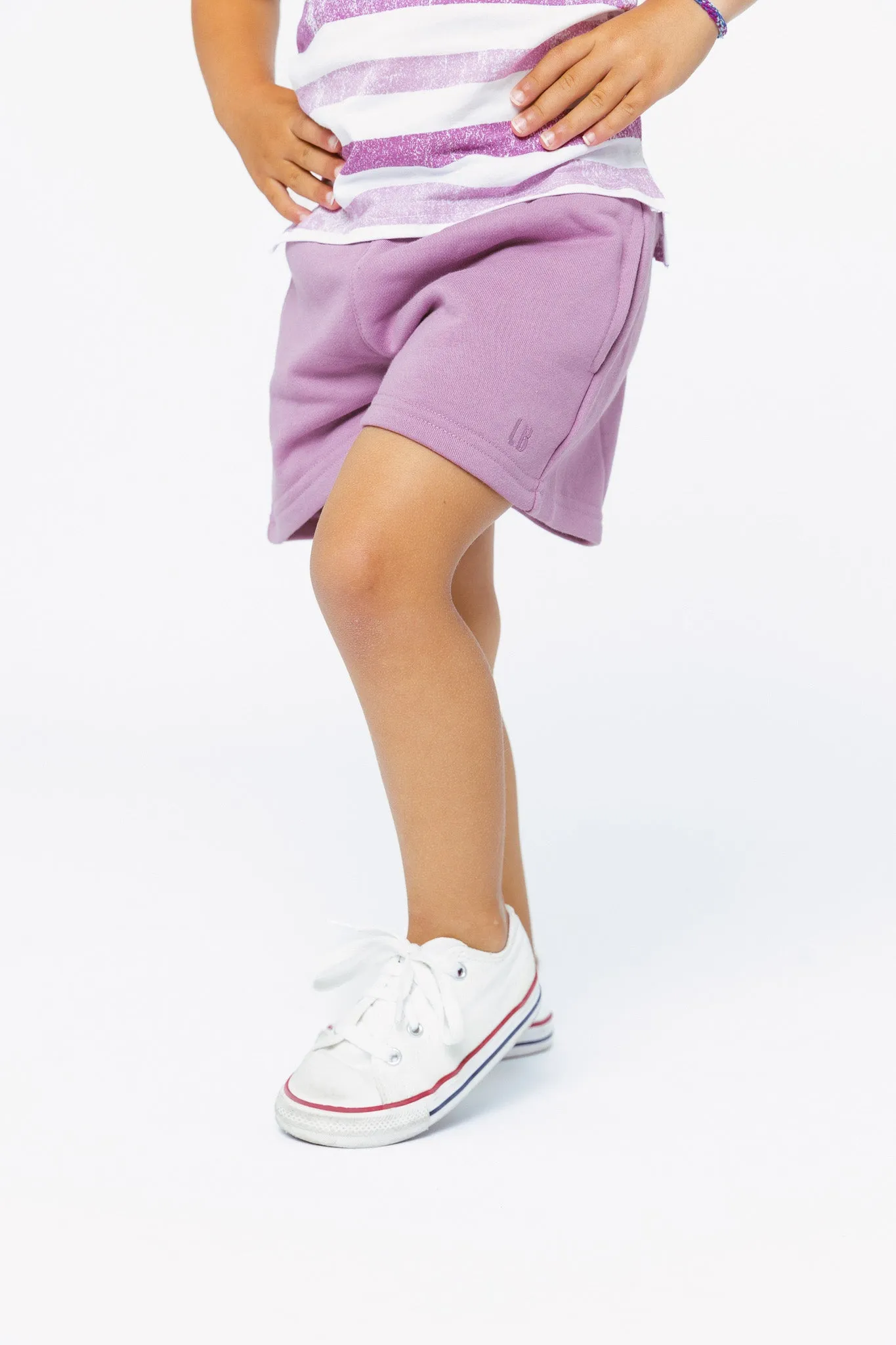 Girl's Sweatshort - Dusty Plum