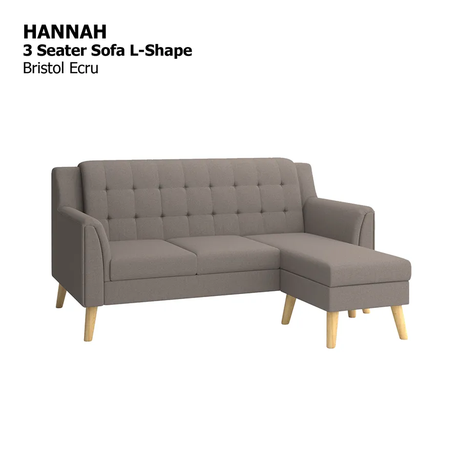 Hannah L-shape 3 Seat Sofa