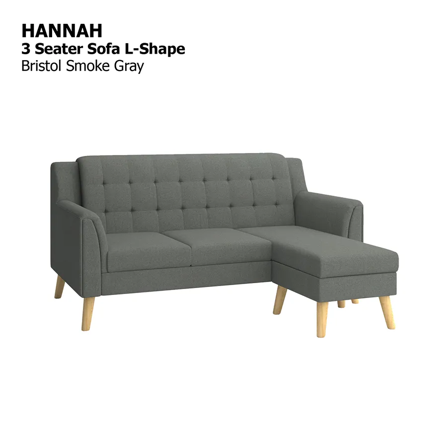 Hannah L-shape 3 Seat Sofa