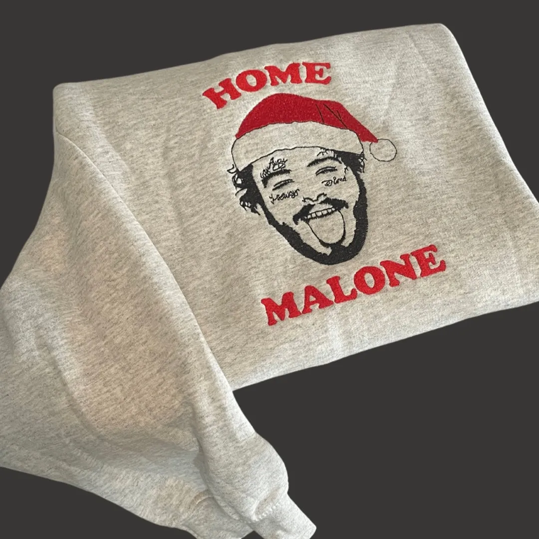 Home Malone Embroidered Holiday Sweatshirt