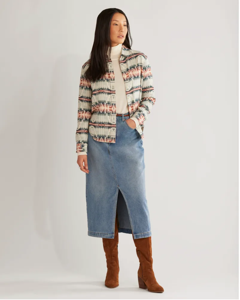 Long Beach Chamois Shirt<br>Harding Star Blue Multi