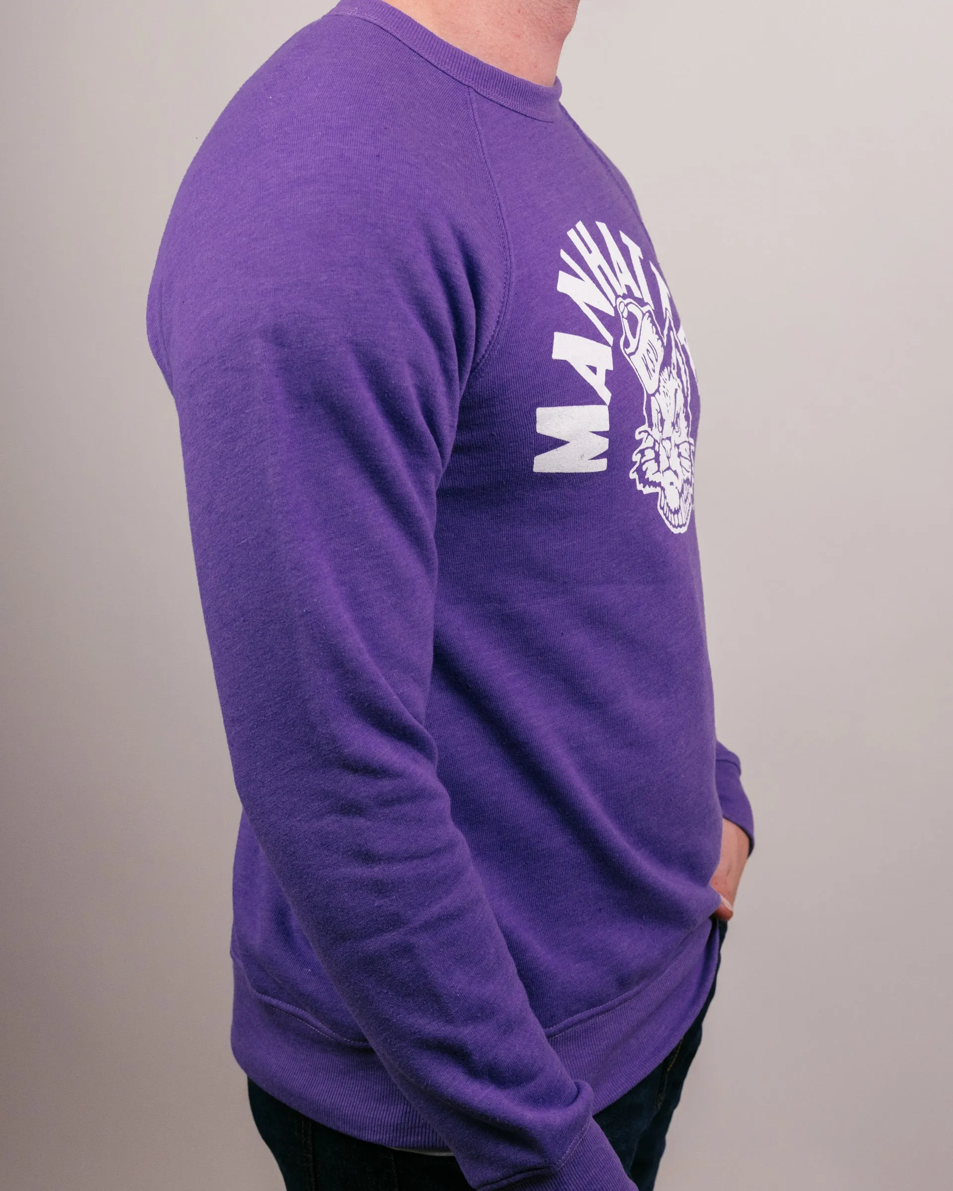 Manhattan Arch Vintage Mascot Purple Crewneck