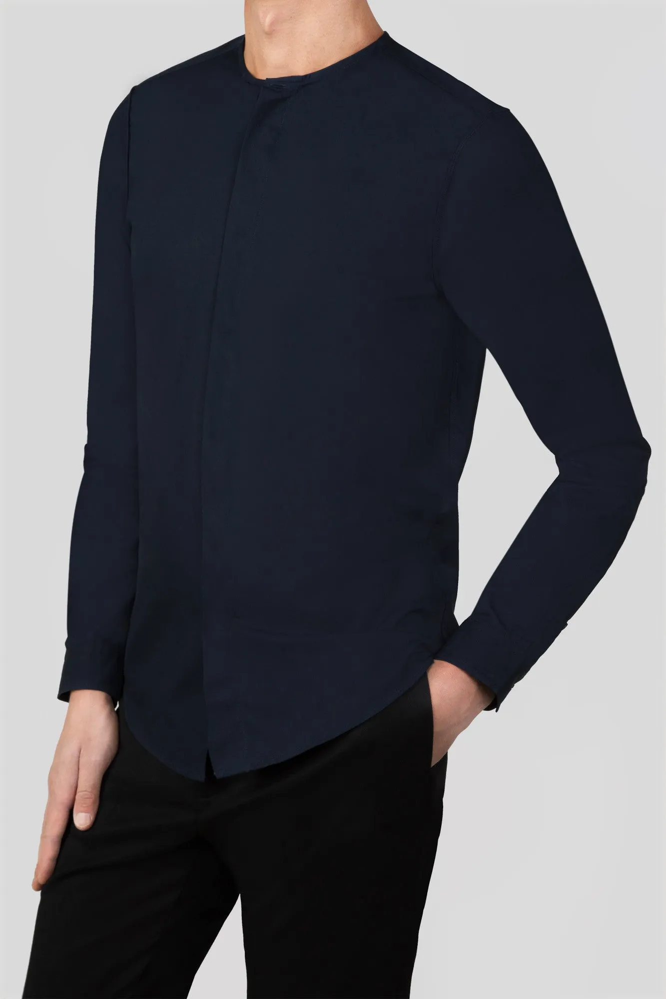 No Collar Shirt