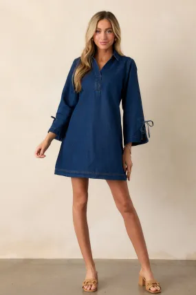 Open Horizons Dark Wash Denim Mini Dress