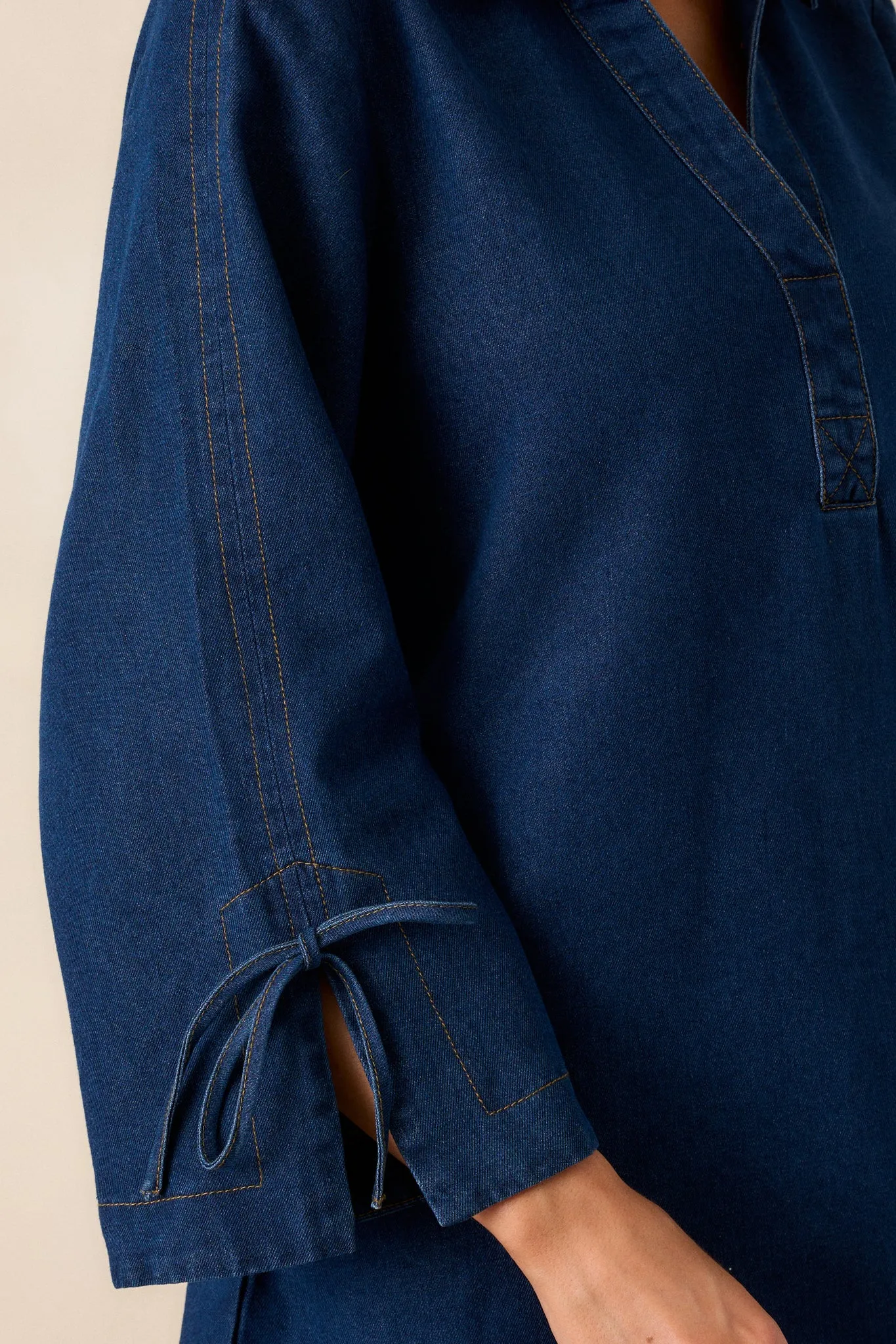 Open Horizons Dark Wash Denim Mini Dress